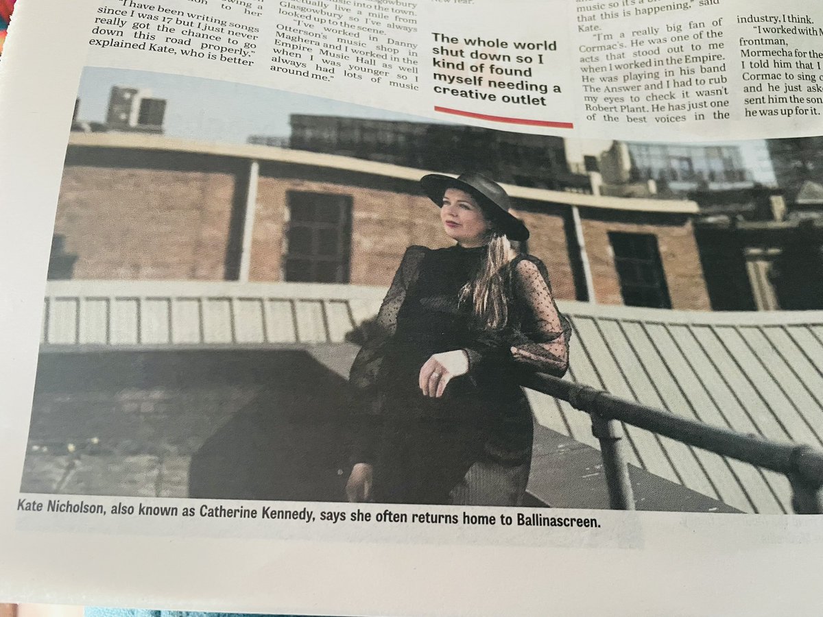 KateNicholson01's tweet photo. “Zoom was great for the times that were in it, but live music is where it’s at!” Thank you to the fantastic @OrlaMcNicholl1 and @derrypost for the amazing chat about the new single with @corporalcormo #wrongsideofthetown #derrypost #getyourselfacopy #thankyouorla #greatarticle https://t.co/9j4uWcbiqR