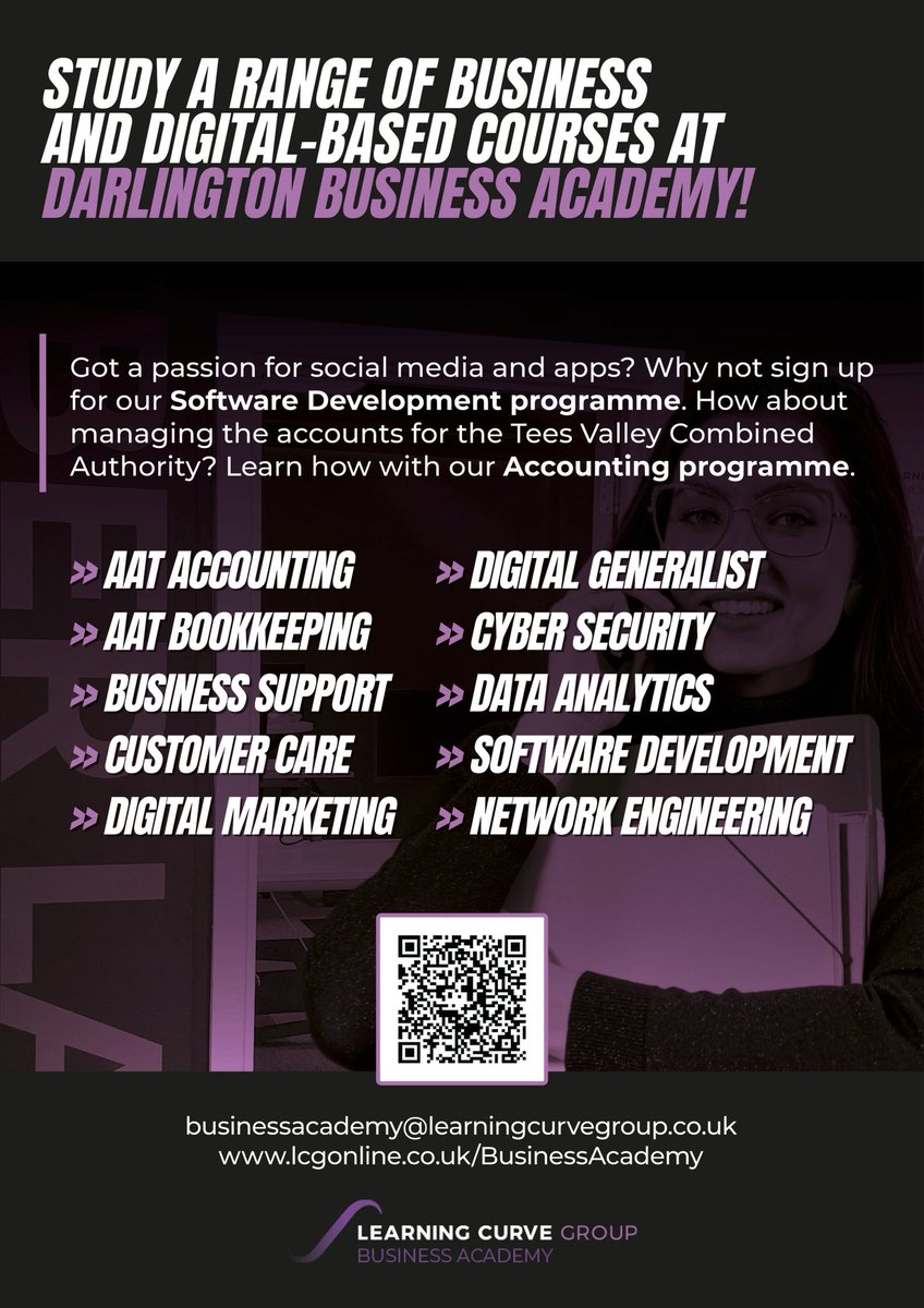 Ever fancied a career in any of the above industries?

If so, we have the solution for you. Why not come along to our Academy in Darlington and we can give you more information on the courses above and hopefully get you enrolled!✅