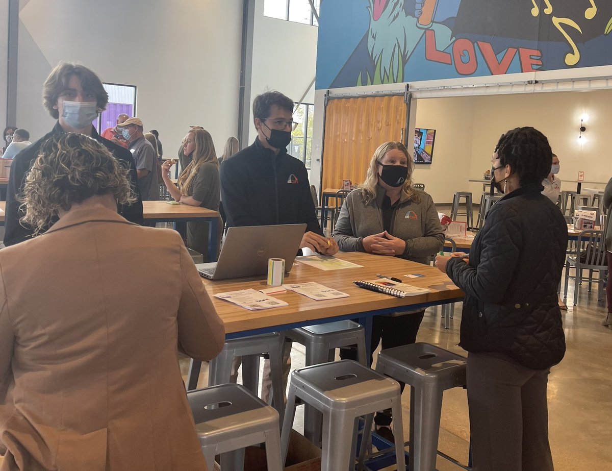 Thank you to CAPS students Emir and Joey for working checkin this morning at our Networking event. <a href="/stlcaps/">St. Louis CAPS</a>