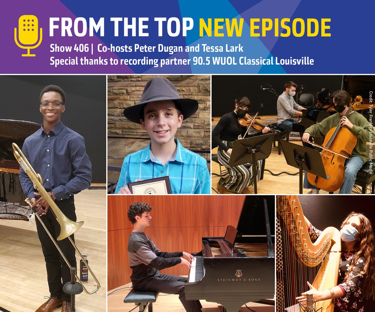 classicalkid's tweet image. New episode! 🎧 Fiddle champion, Debussy trio, powerful work by Margaret Bonds, and more. With co-host @tessalarktweets. #bluegrass #beethoven Listen here: fromthetop.org/show/show-406/