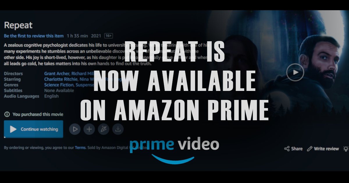 🚨🚨🚨IT'S THERE!!
Repeat is now available on <a href="/PrimeVideo/">Prime Video</a> 🚨🚨🚨
Get it here ➡️ tinyurl.com/r5s888af
