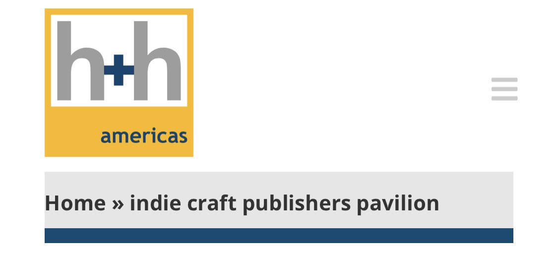 Heads up fiber arts publishers! We are coordinating the indie publishing pavilion at the new h+h show next year. Single titles just $99 to display, full shelves available too! Details:

hh-americas.com/indie-craft-pu…