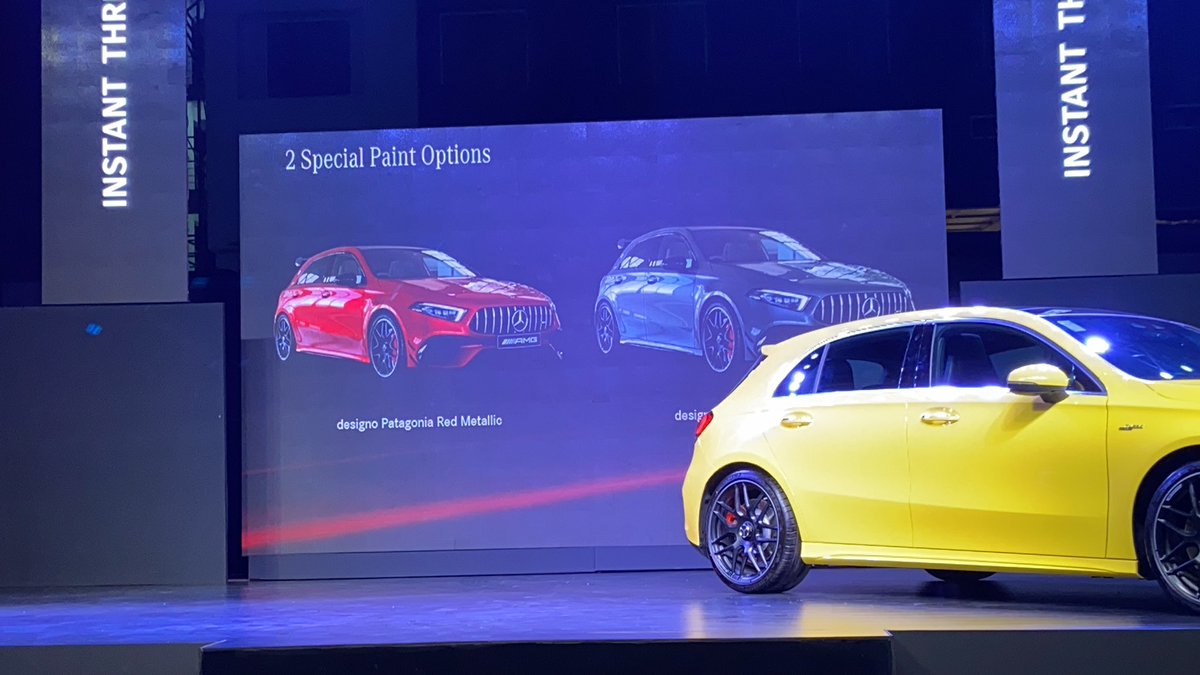 Dippy_S's tweet photo. Two additional special paint options on The @MercedesBenzInd #AMGA45S #InstantThrill https://t.co/wy2SMltylc