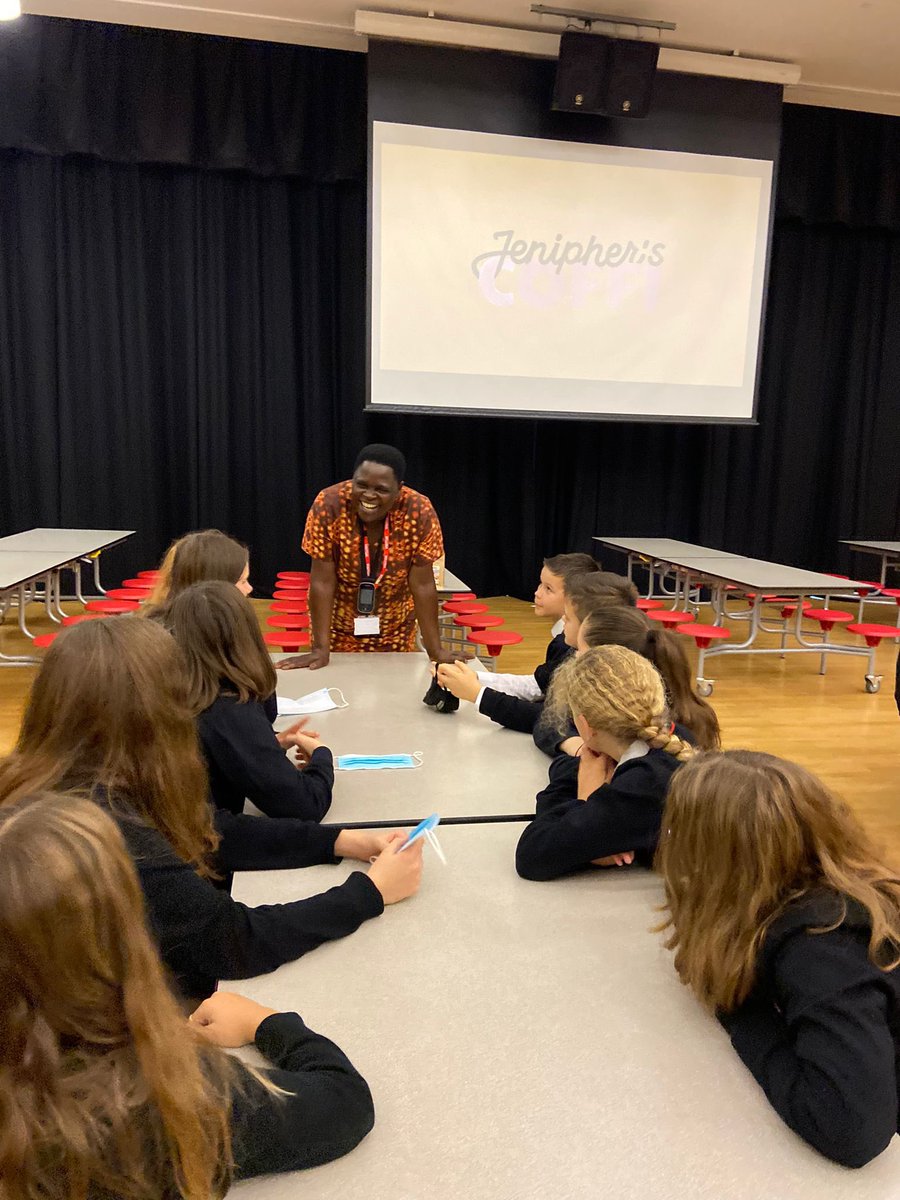 CyresHumanities's tweet photo. Year 7 students had some insightful questions for guest speaker Jenipher about @FairtradeUK coffee and her experience at @COP26 ☕️🌍🌴 @CyresYr7 @DPfairtrade @StCyresSchool #cyreschat https://t.co/49ggbMPDh3