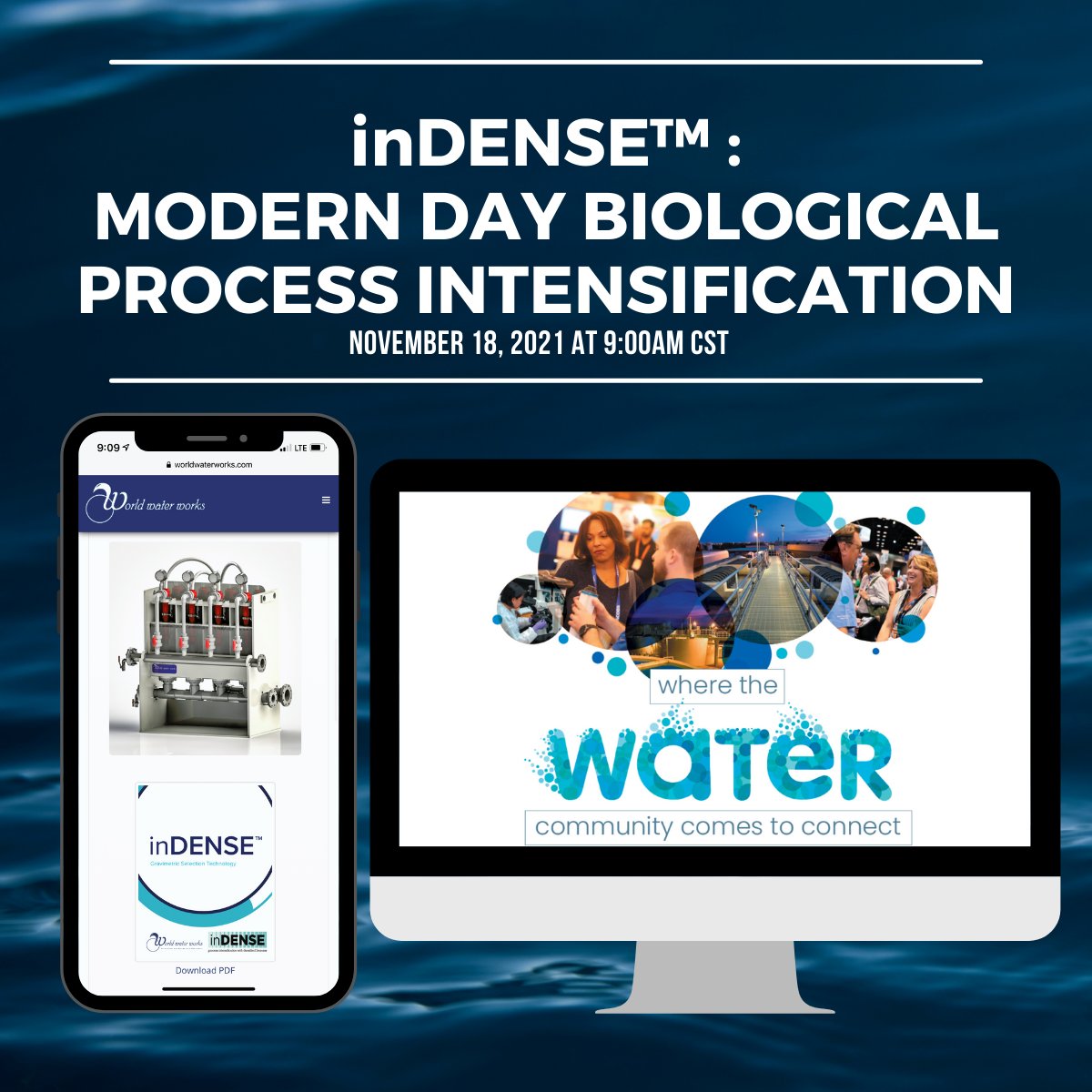 WorldWaterWorks's tweet image. Due to technical difficulties that disrupted WEFTEC Online yesterday, Daniel Dair&apos;s presentation was rescheduled for tomorrow, November 18, 2021 at 9:00am CST! You don&apos;t want to miss it!

#weftec2021 #WeftecONLINE #inDENSE #wastewatertreatment #weftec