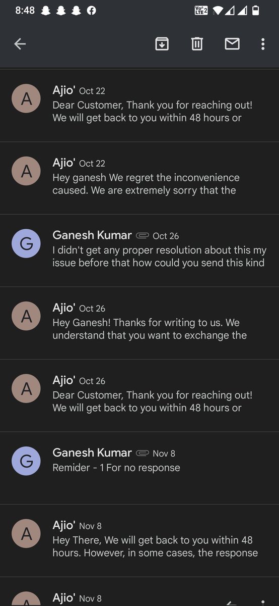 Ganesh45272089's tweet image. @AJIOLife #Badexperience #worstonlineshoppingzone #zerocustomersupport #ajio #ajiolife