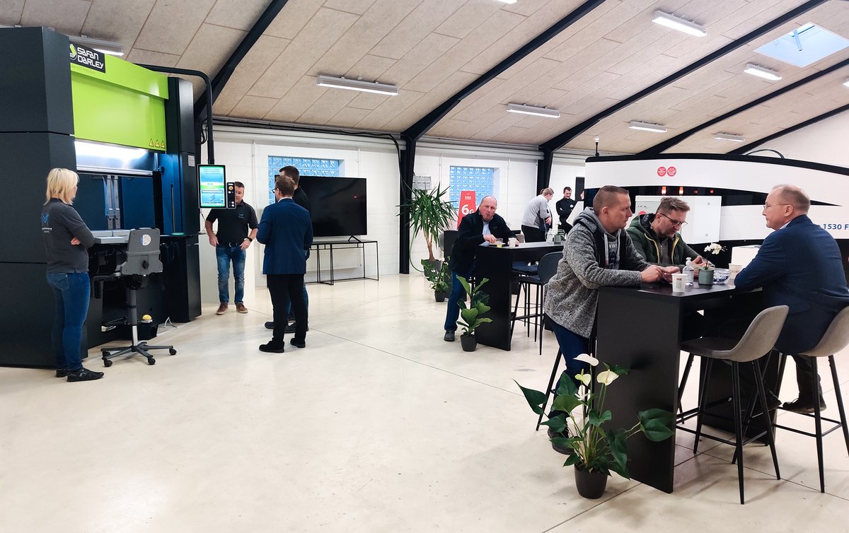 EagleLasers's tweet photo. The Scandinavian Open Days are still on. Today is your last chance to visit our showroom in Randers and witness the new EAGLE #iNspire 30kW in full glory. You don’t want to miss it!

 #iNspireTheWorld #PowerYourFuture #lasercutting https://t.co/9w9zRc8rws