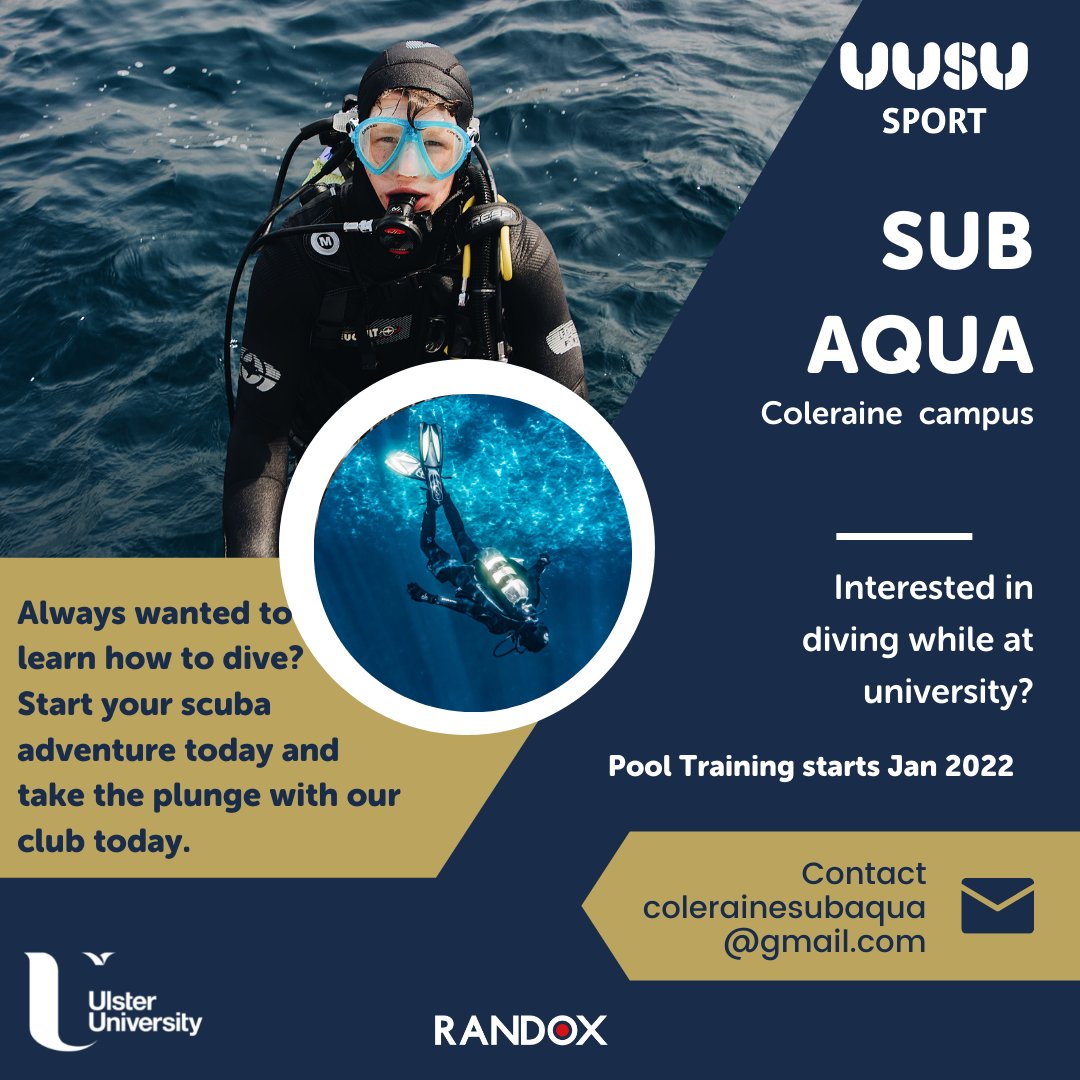 ulsteruni_sport's tweet photo. 🤿Interested in learning how to scuba dive while studying at Ulster? Contact colerainesubaqua@gmail.com for more information.

#TeamUU #KeepWednesdayAfternoonsFree #KWAF https://t.co/wacWx8aj1p