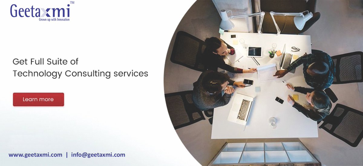 gitakshmi's tweet image. Geetaxmi offers a full suite of Technology Consulting services to help you manage the changing technology landscape. Contact us today @ geetaxmi.com/it-consulting-… or info@geetaxmi.com

#TechnologyConsultingServices #BusinessConsulting #ITConsulting #geetaxmi #consulting #technology