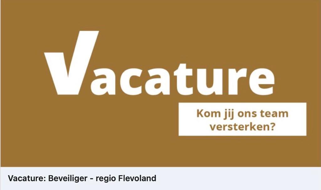 VACATURE | Ben jij een proactieve, gastvrije en enthousiaste beveiliger? En beschik je over een scherp oog voor veiligheid en gevoel voor service?

Lees dan verder en solliciteer!  Meer informatie op jmbgroep.nl