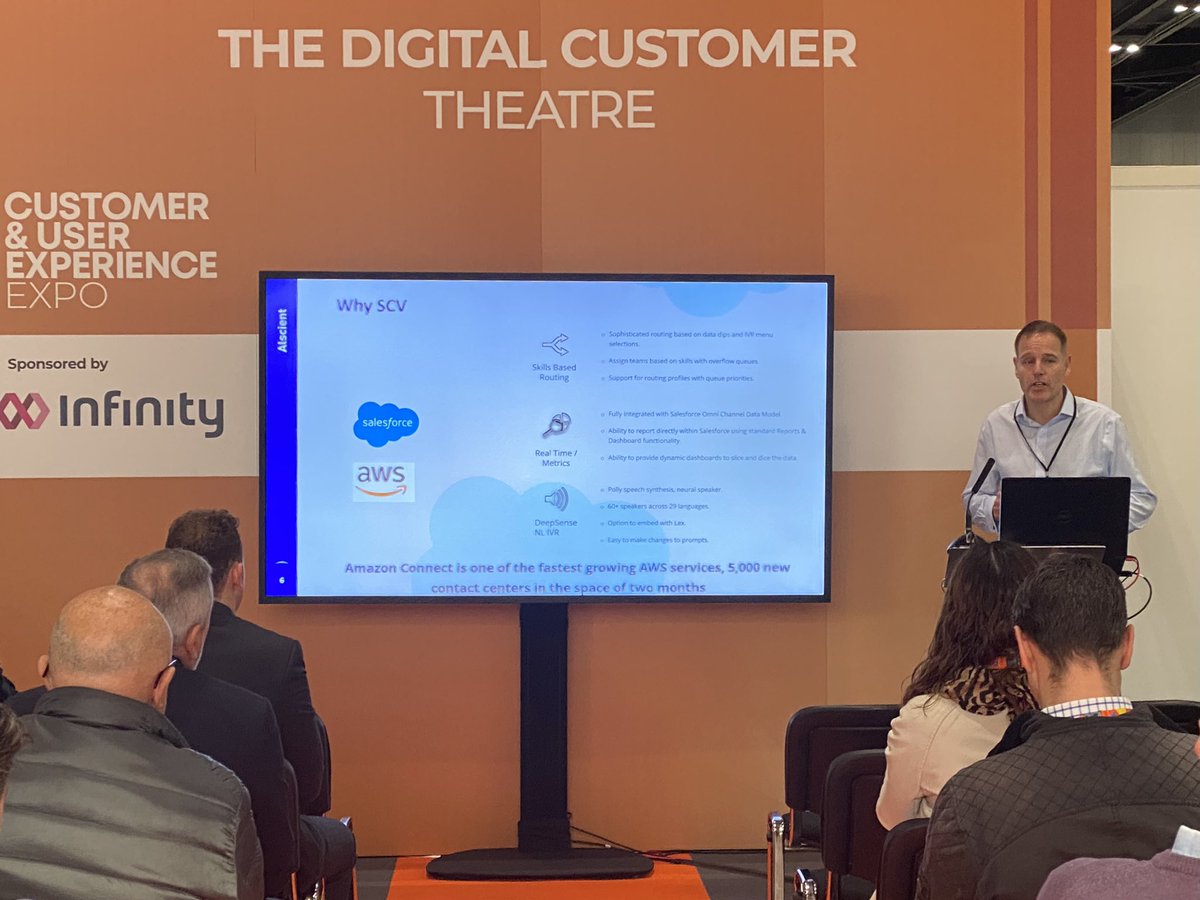 Currently speaking in the Digital Customer Theatre is Carl Chalfont from Alscient. Make sure you don’t miss his session in how Amazon connect intelligent contact centres can help businesses grow. 
#cux21