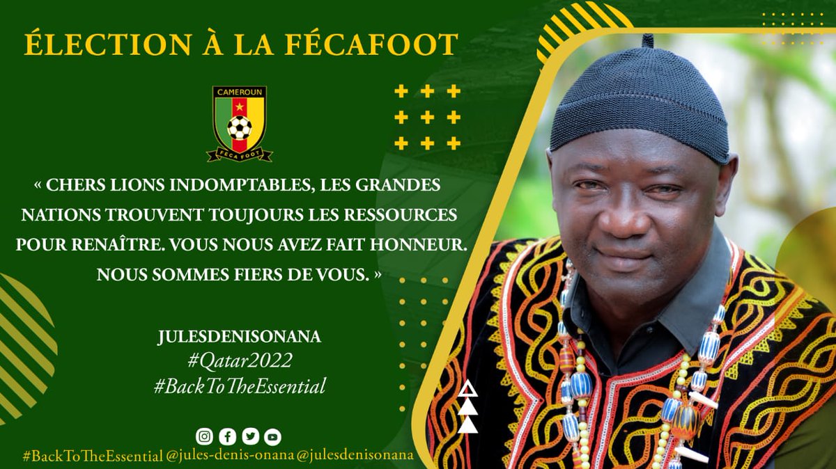 julesdenisonana's tweet photo. #election @fecafootofficiel #backtotheessential #julesdenisonana #lions #indomitablelions @collectif_anciens_lions https://t.co/OMSdoxD6Qj