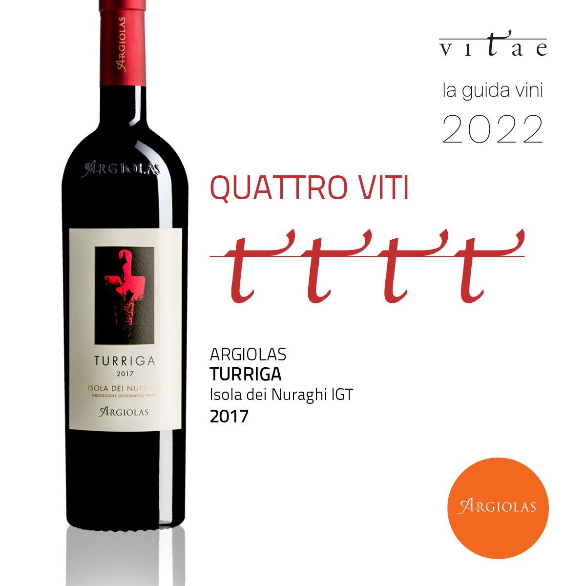 ArgiolasWinery's tweet photo. Quattro viti per il #Turriga 2017 su Vitae, La Guida Vini dell'Associazione Italiana Sommelier.
~~~
Four grapes (max score) award for Turriga 2017 in the wine guide Vitae by Associazione Italiana Sommelier!
#aisitalia #vitae2022 https://t.co/b4d53wgTPc