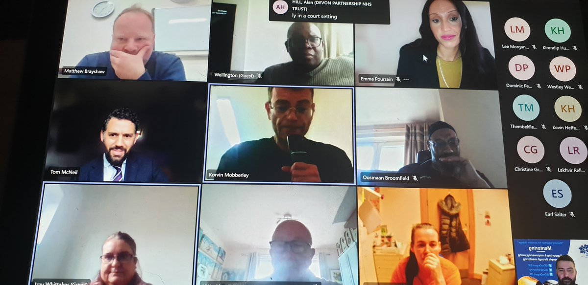 💙 Virtually meeting <a href="/mcneil_tom/">Dr Tom McNeil</a> who visited Gro Mentoring a couple of weeks back and was introduced to our Senior Youth Justice Mentor Alex Walters. Another great networking event from <a href="/westmidlandsRJ/">Restorative Justice</a>   <a href="/WestMidsPCC/">WestMidsPCC</a> @SimonFoster4PCC 💙