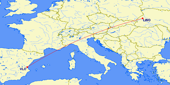 Wizz Air load 1 other route into the system:
🇺🇦Lviv-🇪🇸Valencia - begins 1 July 2022 - 2x weekly flights