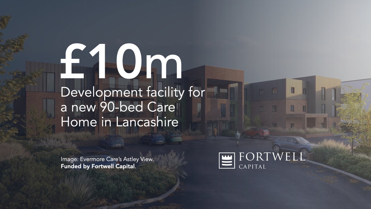 Fortwell Capital is delighted to announce the completion of a new £10.1m development #loan to <a href="/EvermoreCare/">Evermore Care Homes</a>, enabling the #construction Astley View, an exceptional new 90-bed #care home in Chorley, #Lancashire.

Full story in <a href="/PropertyWeek/">Property Week</a> <a href="/Riya_Makwana/">Riya Makwana</a> &gt; propertyweek.com/finance/fortwe…