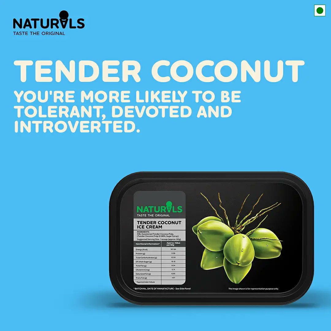 naturals tender coconut ice cream