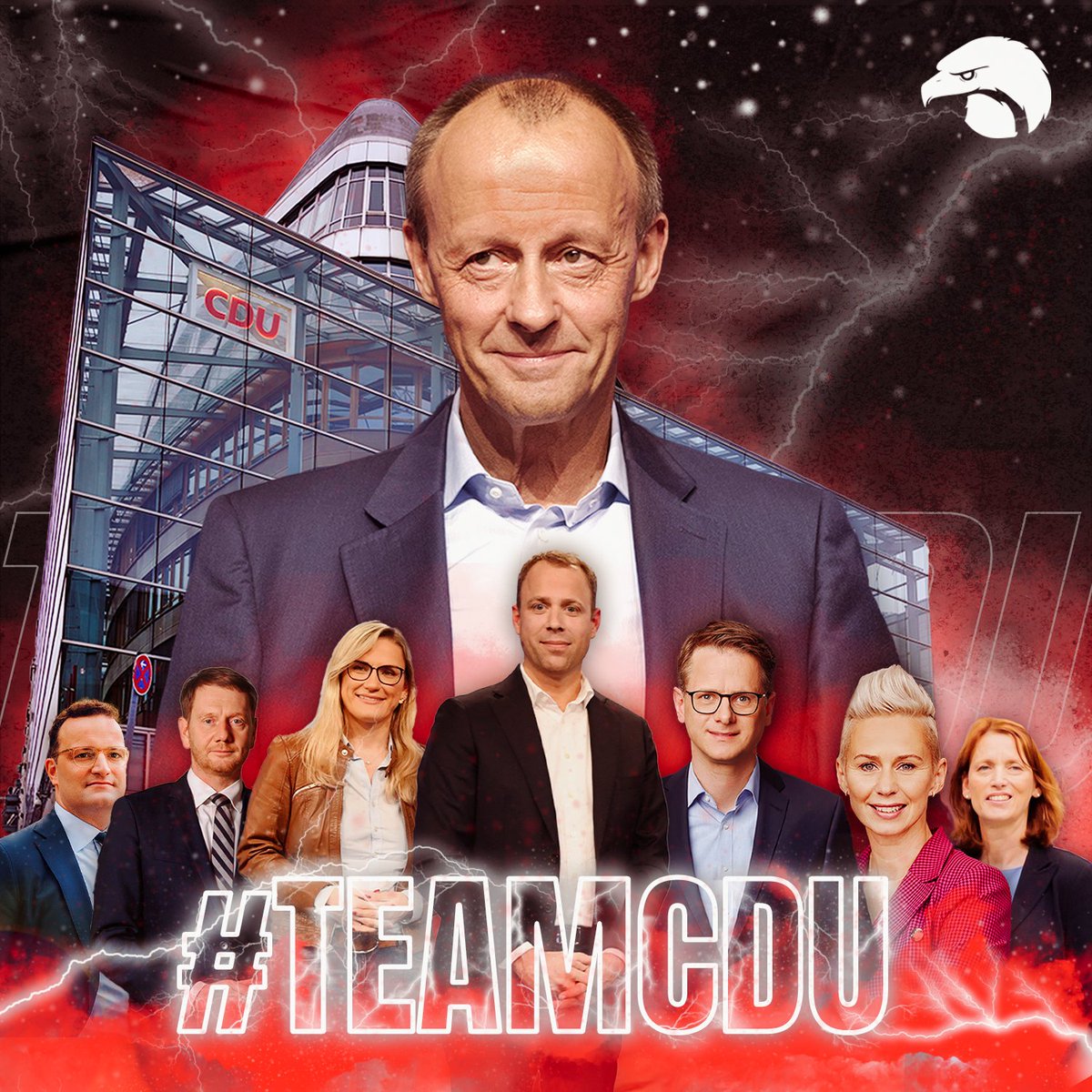 Das #TeamCDU repräsentiert die Partei in ihrer gesamten inhaltlichen Breite. Nur eine starke Mannschaft, neue Impulse und ein geschärftes bürgerliches Profil können die Volkspartei <a href="/CDU/">CDU Deutschlands</a> zurück auf Erfolgskurs bringen. #CDUVorsitz