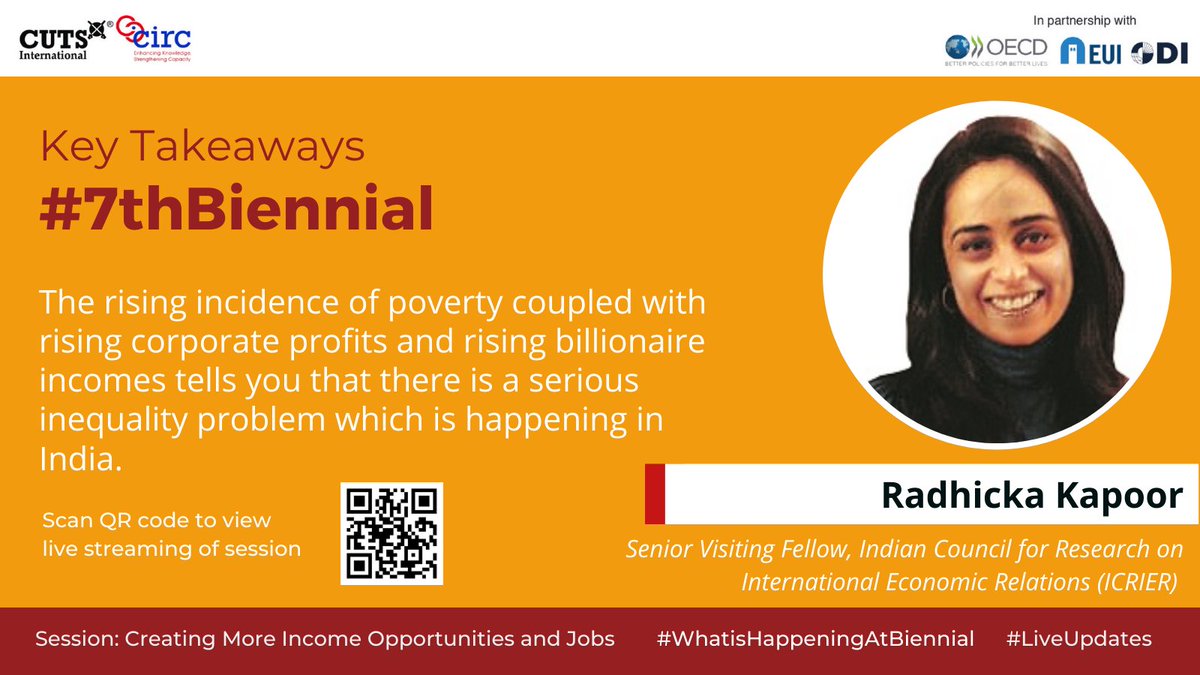 cutsadda's tweet photo. @Radhicka 
2nd day of #7thBiennial with Session 3  “Creating More Income Opportunities and Jobs”.

Watch live:https://t.co/UcKUSc0ioy

#CCIER #GlobalConference #Economy #Law #PolicyMakers https://t.co/SJO72FBBeH