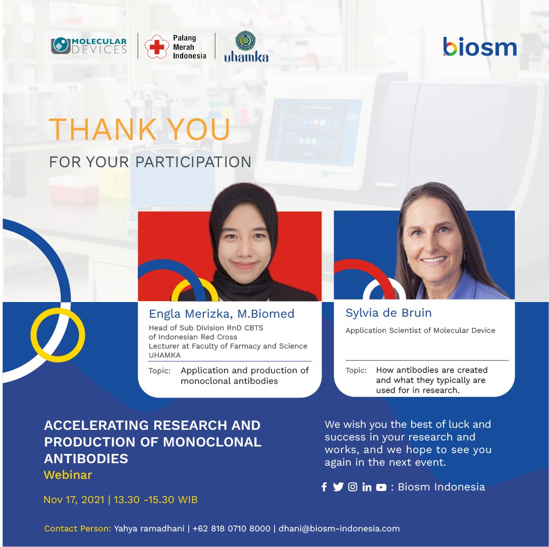 biosm_indonesia's tweet photo. Biosm Indonesia mengucapkan terima kasih atas partisipasinya kepada para peserta webinar Biosm Indonesia - Molecular Devices
#biosmIndonesia UHAMKA #PMI #webinar #laboratorium #MolDev #Biosm https://t.co/7iszVUmER3
