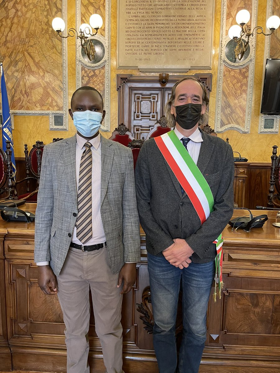abem2002's tweet photo. During my official visit at the University of Parma, I got a privilege to visit the offices of the Commune of Parma and had discussions with the President of the City Council Cllr. Alessandro Tassi-Carboni.  @MusanzeDistrict @MusanzeCouncil https://t.co/GRNfSRyx4F