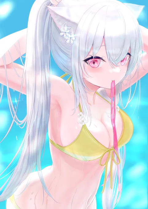 この間載せたエレノア水着バージョン完成させました 
