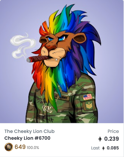 Wizardry sniped this beaut today! You like?
@CheekyLionClub 

Rarity Rank #649

#nft #nfts #wizardsunite #wizardry #raritytool #snipeislife #nftcommunity