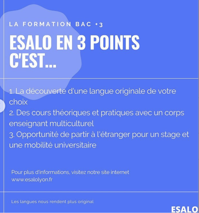 esalolyon's tweet photo. 🇫🇷Bonjour tout le monde!👋

Aujourd’hui on vous présente un peu plus notre école.

Nous sommes une formation Bac+3 qui donne l’opportunité aux jeunes linguistes de découvrir une langue hors du commun grâce à des cours théoriques avec des professeurs natifs.

Plus d'infos à venir https://t.co/Srx46n56cJ