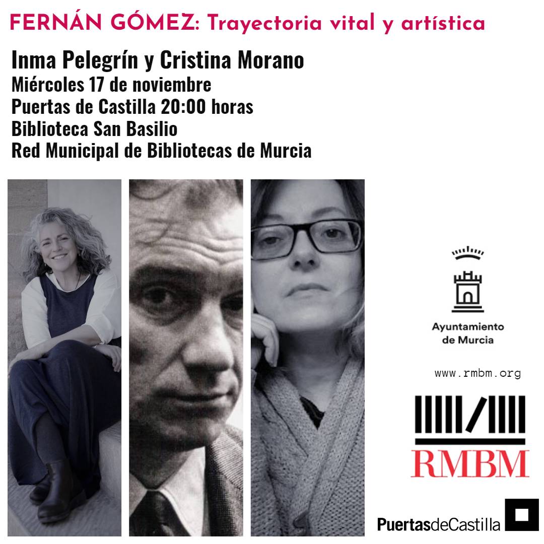 Ciclo "Cien años de Laforet, F. Fernán Gómez y Monterroso"
Esta tarde a las 20:00 no te pierdas la charla con #InmaPelegrín y <a href="/Cris_Morano/">Cristina Morano🔻</a> en  homenaje a #FernandoFernánGómez por su trayectoria vital y artística. 
Salón de actos #PuertasdeCastilla. 
<a href="/RMBM17/">RMBM</a> 
#BibliotecasPúblicas