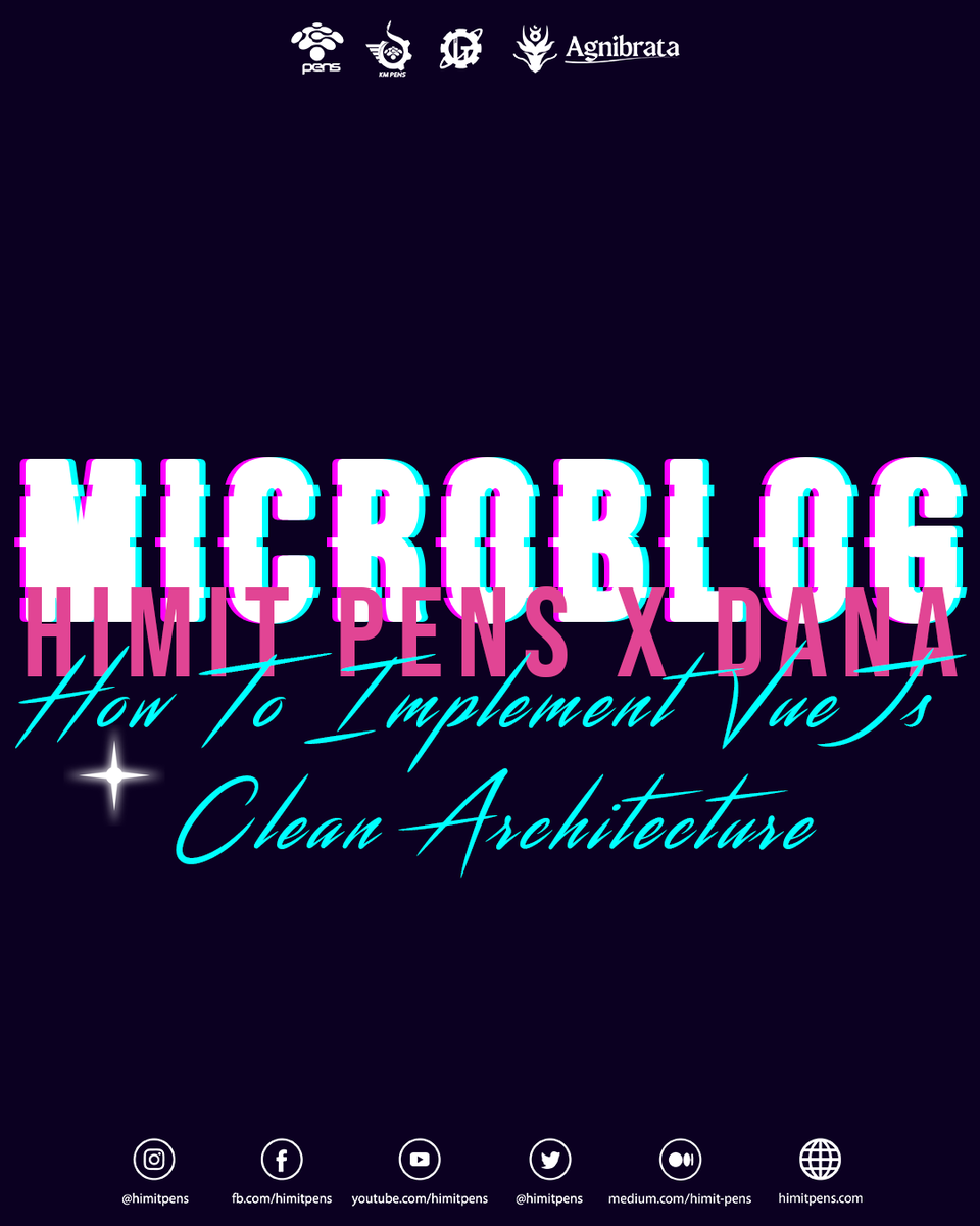 himitpens's tweet photo. [HOW TO IMPLEMENT VUE JS CLEAN ARCHITECTURE]
Hai sobat developer! 👋

Udah pada tau belum sih, apa itu Vue JS?
What jaman gini belum tau Vue JS? yuk simak thread ini 😉

Enjoy with this content 😎
----------------
#HIMITPENS
#KabinetAgnibrata
#Forzainformatika 
#WujudkanAsa
#Dana https://t.co/7VJMGJVHko
