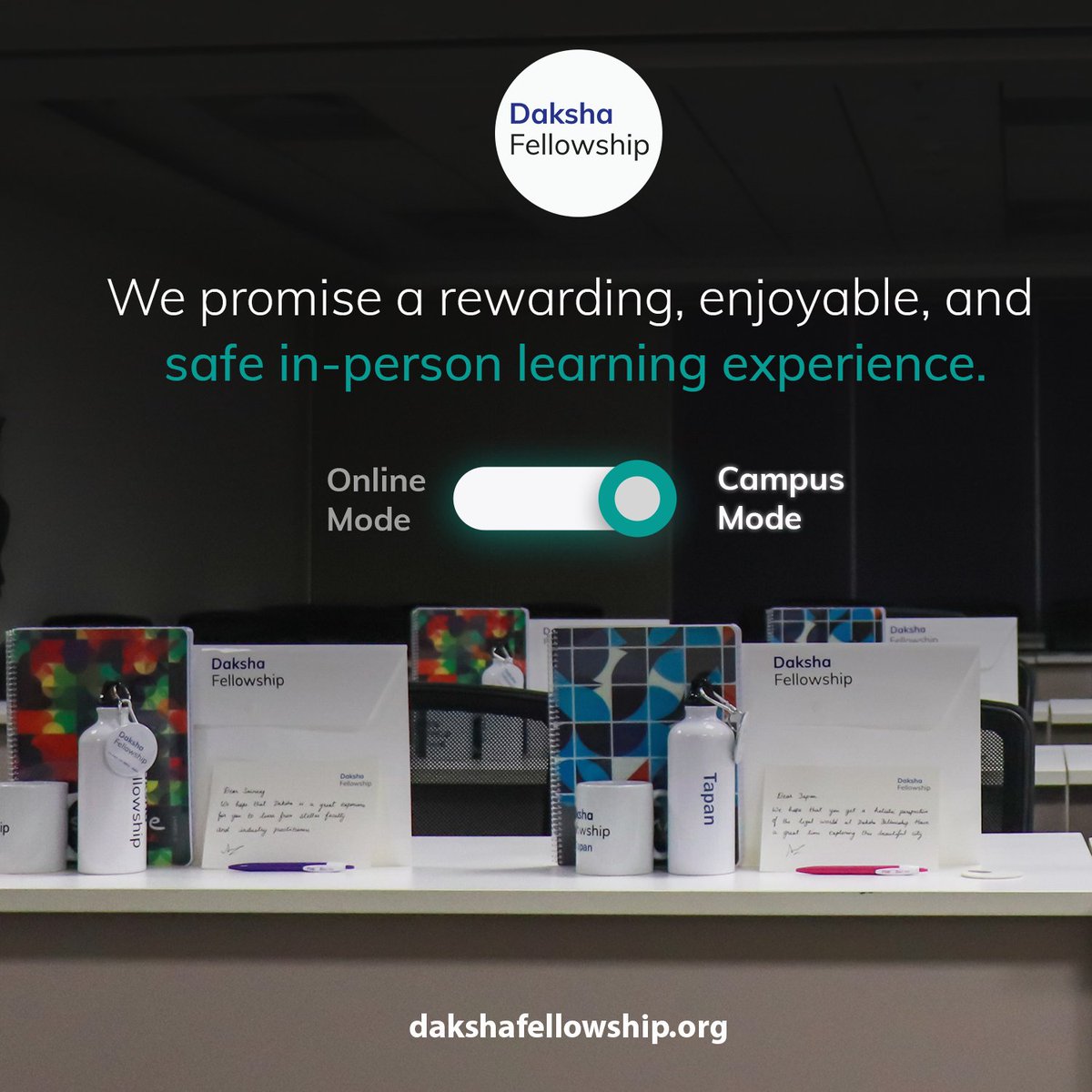 We're ready to welcome new &amp; returning students (Class 2022) to our city campus. At Daksha, we have strict COVID protocols &amp; mitigation strategies in place for the safety, health, and well-being of our staff &amp; students.

#dakshafellowship #dakshafellows #lawfellowship #oncampus