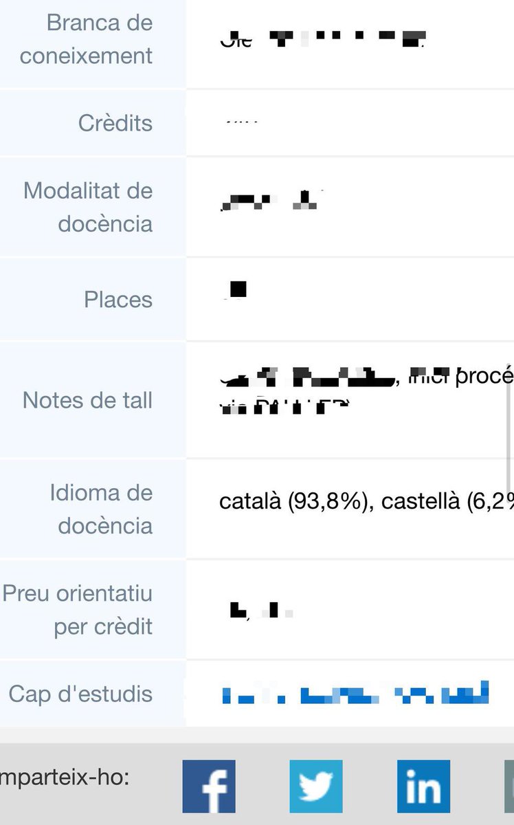 samantttttta's tweet photo. @abezesno @lpujadas Supongo que tienen esa idea, sí. Aunque no tiene ningún fundamento, ya que en el "Pla Docent" pone, literamente, que el idioma de las clases impartidas es el catalán en un 93,8% y en una proporción muy minoritaria en castellano. https://t.co/LnQyWbrLSh