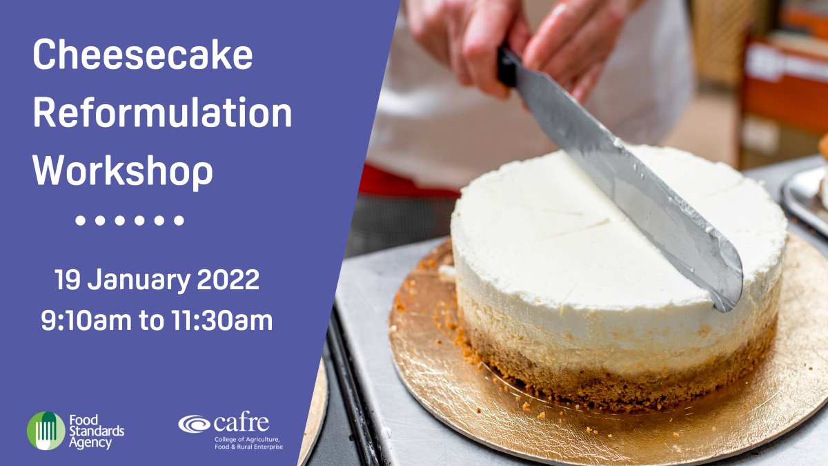 DiscoverCAFRE's tweet photo. Interested in reducing the sugar content of foods such as cheesecake?
Register now for the @FSAinNI & @DiscoverCAFRE #CheesecakeReformulation workshop, and learn how to make healthier, great tasting cheesecake: https://t.co/H8Z4ITy9o3 https://t.co/s1HGl1KCg6
