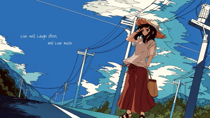 季節外れの夏空シリーズ#イラストの温度差でフォロワーさんに風邪をひかせる 