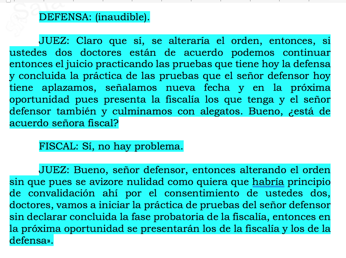 alfesac's tweet photo. DERECHO A LA ÚLTIMA PALABRA de la defensa, no es negociable, juez no puede alterar orden de intervención, así las partes estén de acuerdo. No se convalida. Llamado de atención de la CSJ a los jueces: "se abstengan de incurrir en prácticas como la reseñada" https://t.co/0kizIubBPy