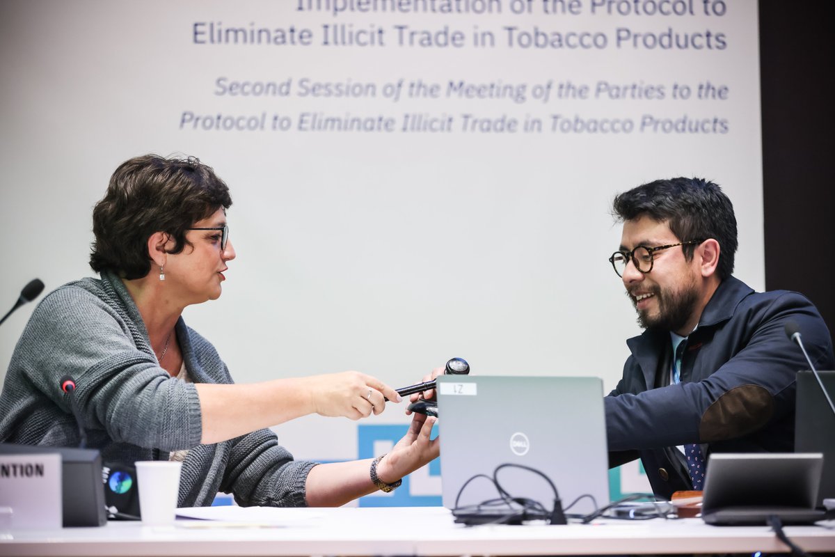FCTCofficial's tweet photo. The #MOP2 ended today❗️

The meeting helped strengthen the implementation of the treaty on illicit trade in tobacco products.  

#ProtocolFightsIllicitTobaccoTrade
#ProtocolFightsCrime
#MOP2news

🔗https://t.co/7LdLeXi3eo https://t.co/5ZFVR40l6C