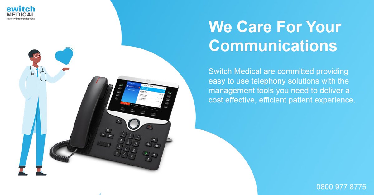 switchmedic's tweet photo. It’s time someone cared for you!

At Switch Medical we pride ourselves in providing the ideal solution which assists your practice with the utmost best in communications. With fantastic support and aftercare to ensure you stay connected.
.
#telecoms #VoIP #communication #care https://t.co/yopdXieYUZ