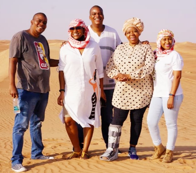 A well deserved rest with family in the Arabian desert. Moon boot really helps but real rest will.come in Joburg in a few day's time. ICASA2021 in Durban, here I come o !!💜🙏