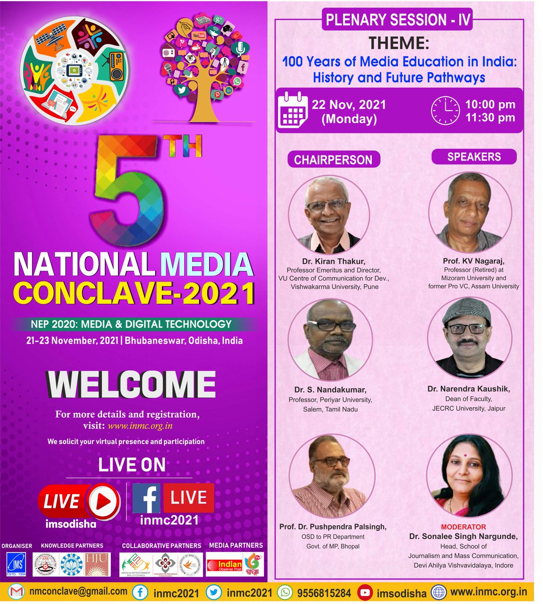 imsnmc's tweet photo. India’s foray into journalism and media education began in the year 1920 by Dr. #AnnieBesant. What will the future look like? Hear from experts at #NMC2021. #PLENARY_SESSION-4: 100 Years of Media Education in India: History and Future Pathways. #MediaConclave #MediaMahakumbha https://t.co/1qFo9dANbZ