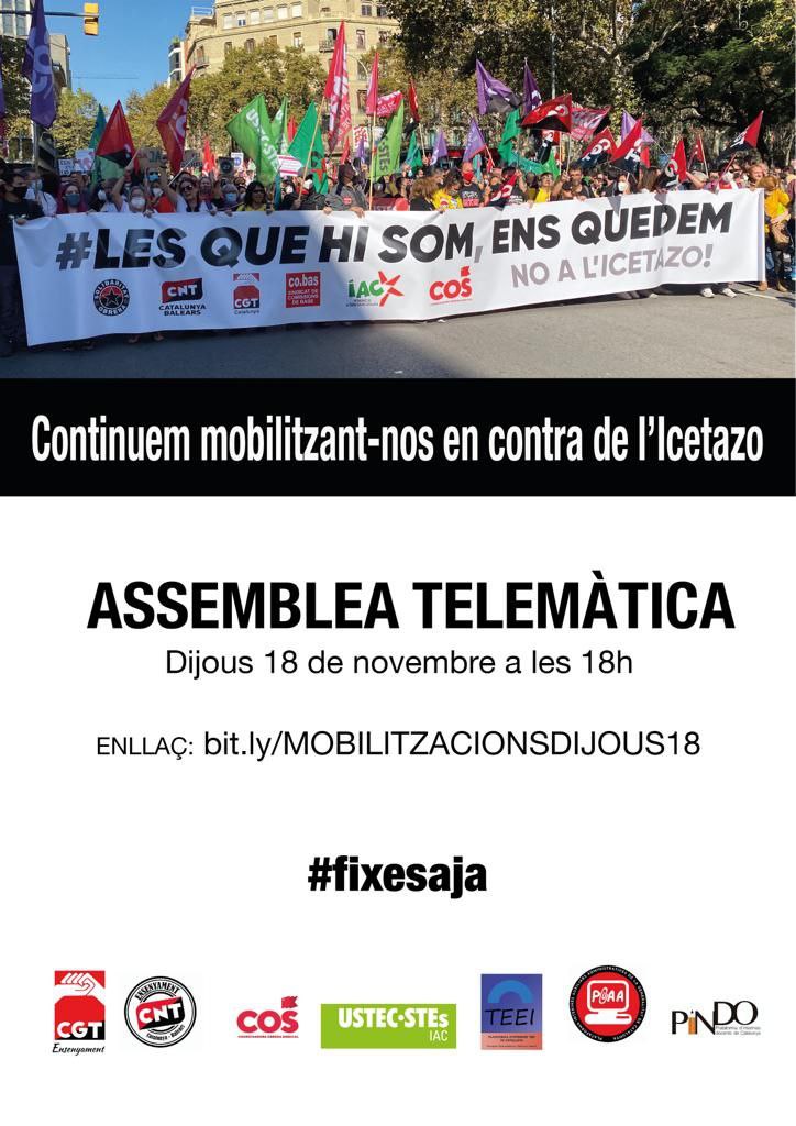 plataforma117's tweet image. Continuem. No a l'Icetazo!!
#lesquehisomensquedem #FixesaJa #InterinesEnLluita #noIcetazo