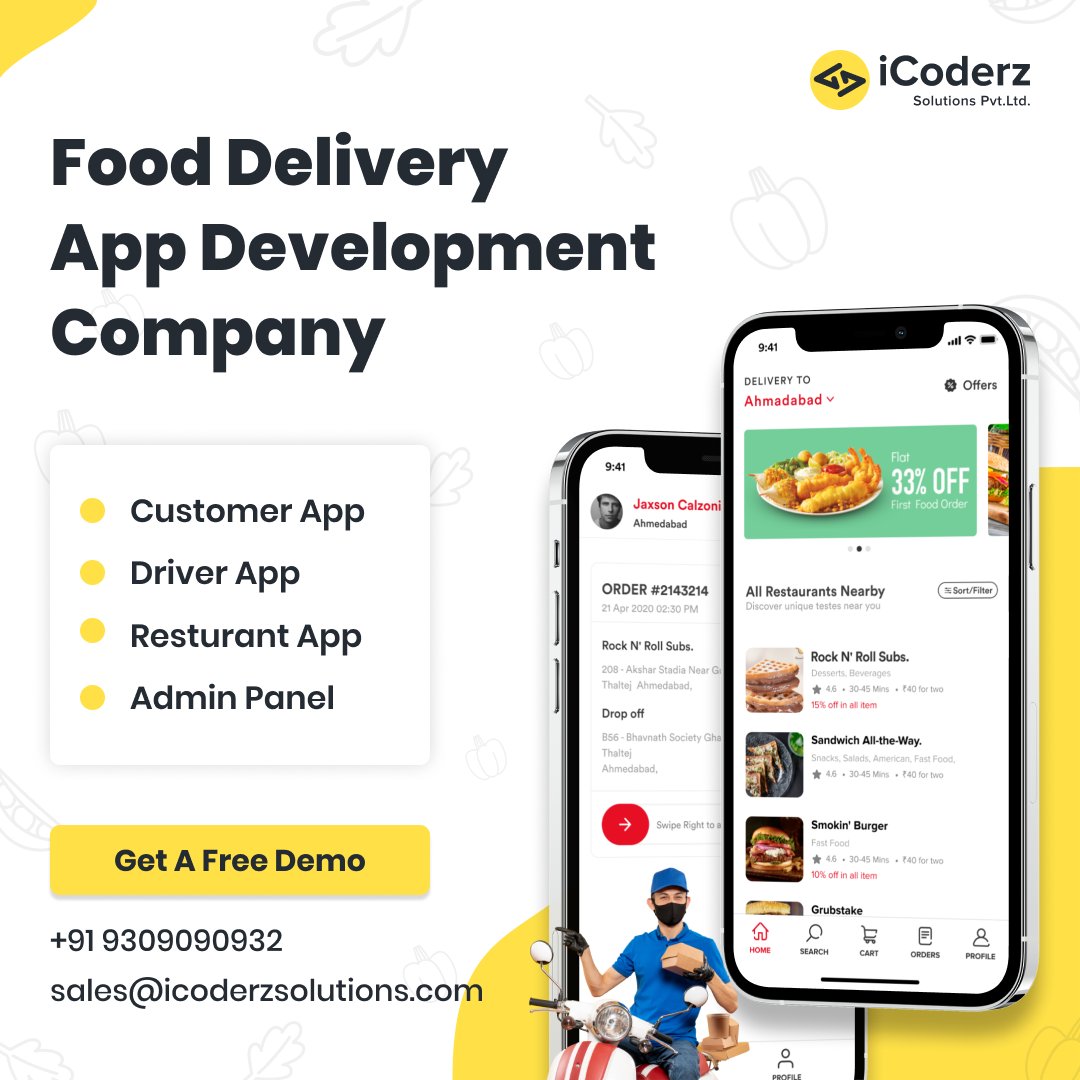 icoderzharshil's tweet image. Build a food delivery app
Like a Swiggy,Zomato

Want to build your own on-demand food delivery app? Being a leading On-demand app development agency, we can help you develop full-fledged food ordering &amp;amp; delivery applications. 

icoderzsolutions.com/food-delivery-…