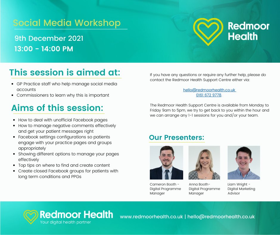 Free workshop on using social media to manage demand bit.ly/3oFg4bE