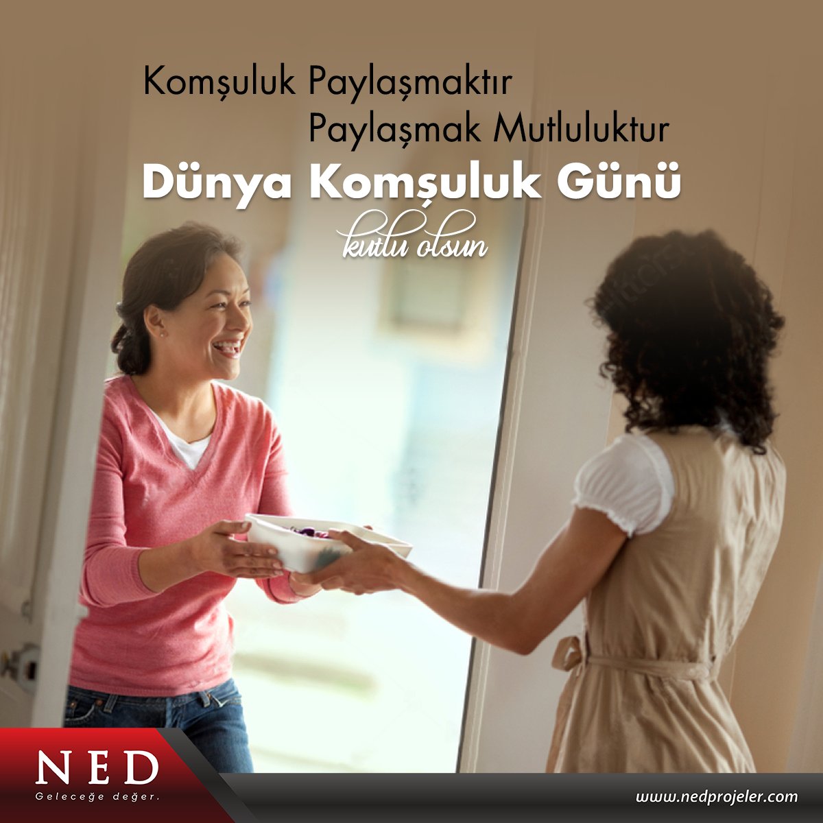 nedprojeler's tweet photo. Komşuluk paylaşmaktır. Mutluluk paylaştıkça çoğalır. Dünya Komşular Günü kutlu olsun. https://t.co/jZiDtAbJAE