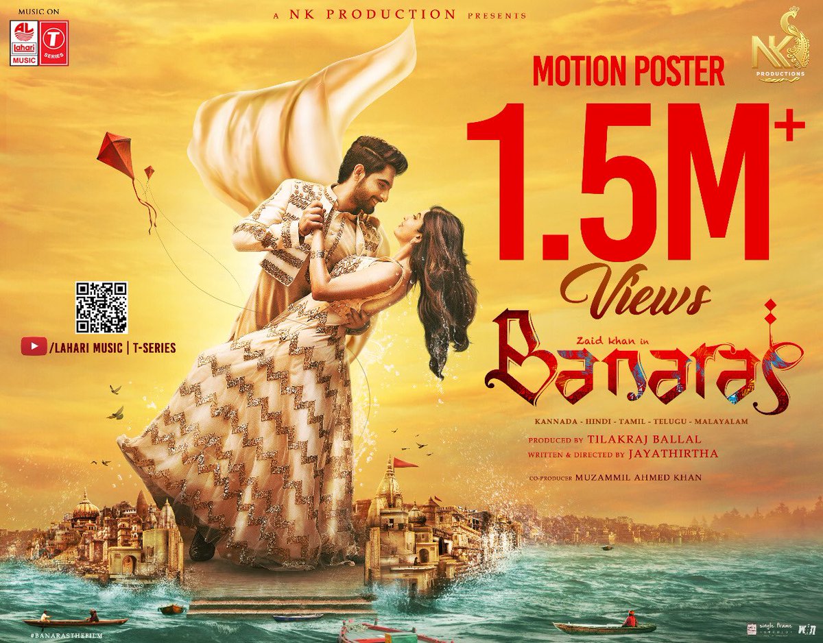 Lahari Music (@laharimusic) on Twitter photo Huge 1.5Million+ views for #Banaras motion poster
youtu.be/sWtlA0fn9QU
#BanarasTheFilm Releasing in 5 languages
<a href="/UrsZaidKhan/">Zaid Khan</a> <a href="/jayathirtha77/">jayathirtha Jayanna</a> <a href="/AJANEESHB/">B AJANEESH LOKNATH</a> <a href="/NationalKhans/">NATIONAL KHANS PRODUCTION</a> #TilakrajBallal <a href="/sonal_monteiro/">Sonal Monteiro Official</a>
<a href="/banarasthefilm/">Banaras The Film</a> <a href="/TSeries/">T-Series</a> <a href="/LahariMusic/">Lahari Music</a>
#BanarasFirstLook Huge 1.5Million+ views for #Banaras motion poster
youtu.be/sWtlA0fn9QU
#BanarasTheFilm Releasing in 5 languages
<a href="/UrsZaidKhan/">Zaid Khan</a> <a href="/jayathirtha77/">jayathirtha Jayanna</a> <a href="/AJANEESHB/">B AJANEESH LOKNATH</a> <a href="/NationalKhans/">NATIONAL KHANS PRODUCTION</a> #TilakrajBallal <a href="/sonal_monteiro/">Sonal Monteiro Official</a>
<a href="/banarasthefilm/">Banaras The Film</a> <a href="/TSeries/">T-Series</a> <a href="/LahariMusic/">Lahari Music</a>
#BanarasFirstLook