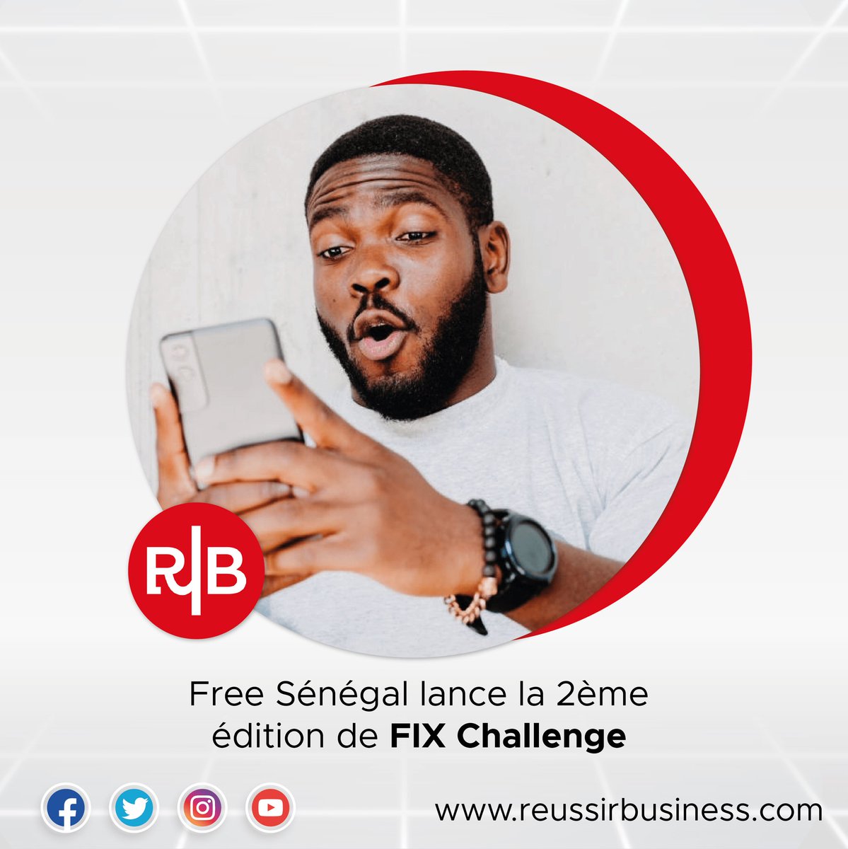 ReussirBuziness's tweet photo. Free Sénégal a lancé, ce jeudi à Dakar, l’édition 2021 de FIX challenge.
Consultez l’article en suivant ce lien 👉🏽 https://t.co/S4IJPGXcqw
#ReussirMagazine #ReussirBusiness #Reussir #kebetu https://t.co/y2sLLymL2S