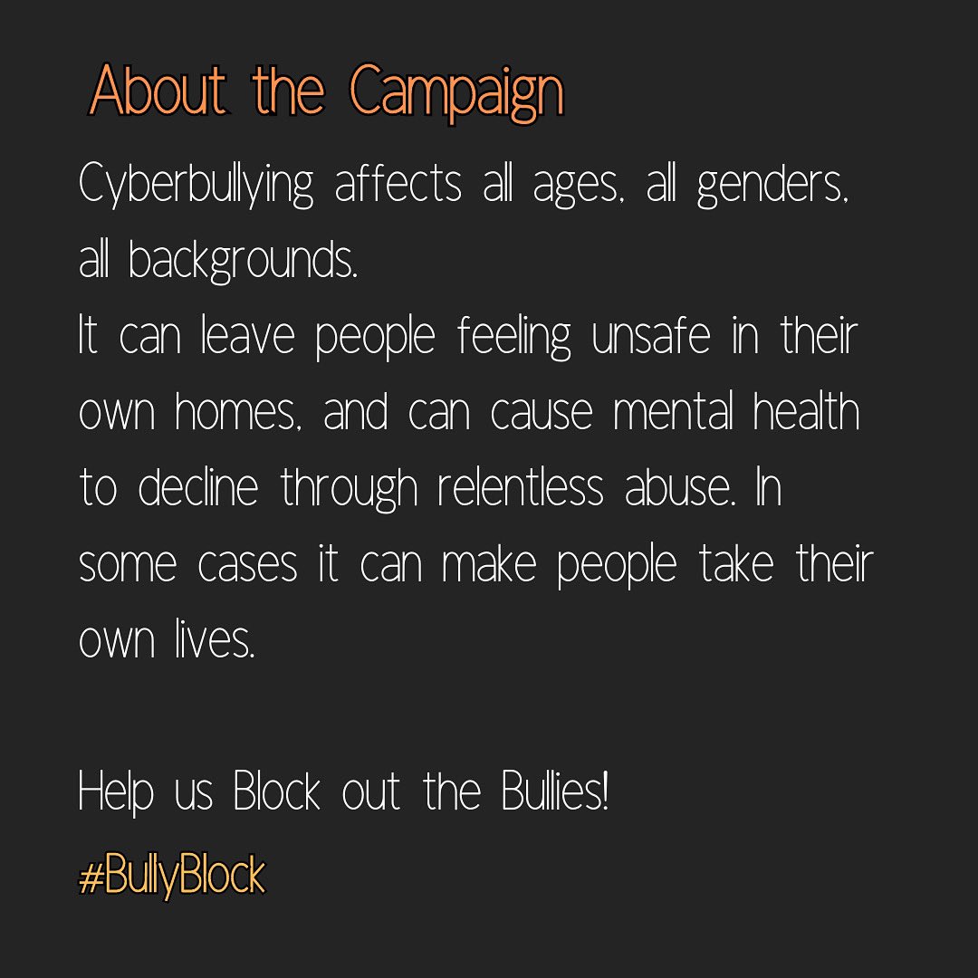 UKTimetoTalk's tweet image. Let’s stand together and block out the bullies 💪🏼

#bullyblock #bebetterdobetter #antibullying #antibullyingweek #awareness #cyberbullying #support