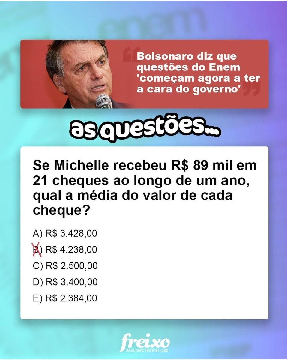 MarceloFreixo's tweet photo. Como seria a prova do Enem com a cara do governo Bolsonaro? https://t.co/UovK5hpFEm