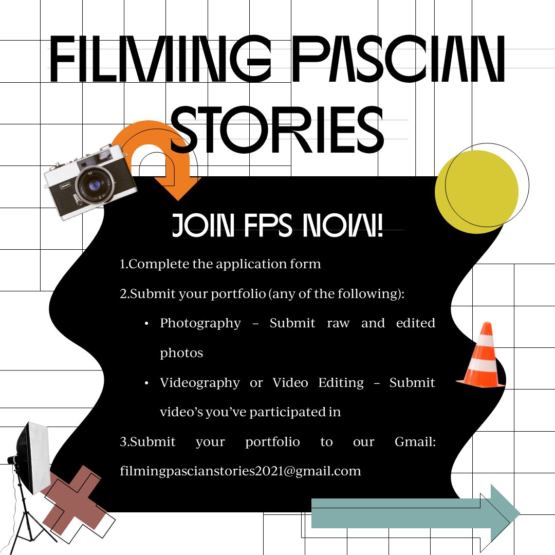 FPS_pcshs's tweet photo. [ REGISTRATION ] Calling all Pascian-Photographers and Videographers ‼️

Want to be a part of Pascian Creatives? Here's our guidelines for application. Don't miss this chance to be a part of Filming Pascian Stories! 

Register here: https://t.co/WwzUzzc8Gs https://t.co/kBFeOoemRs