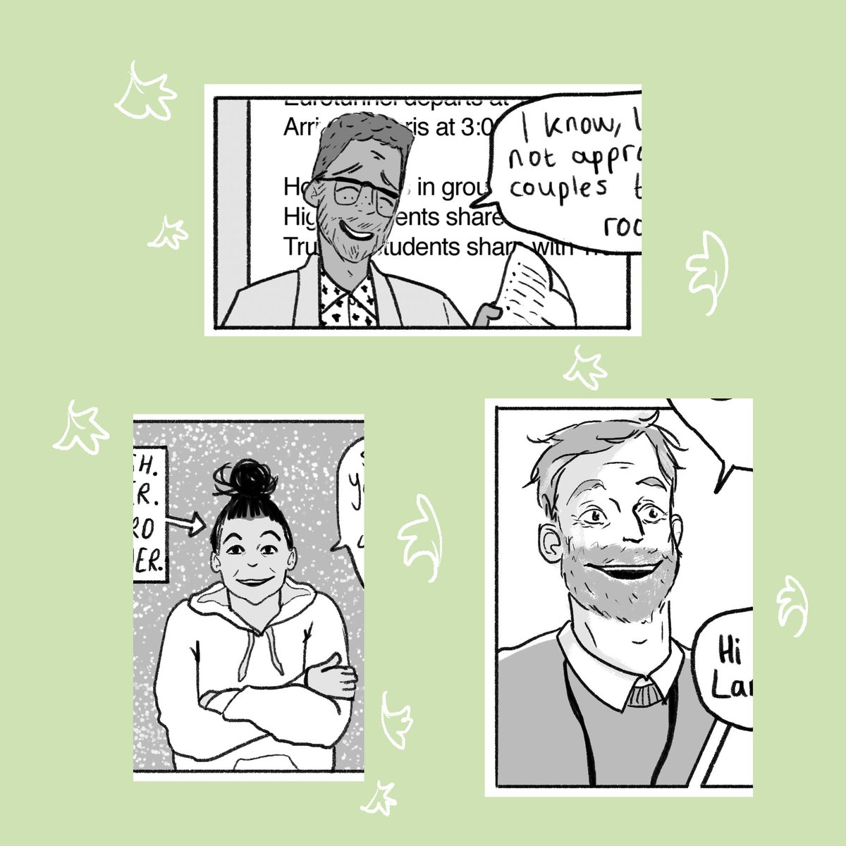 I am very excited to introduce you to the teachers of the Heartstopper TV adaptation!! 
Fisayo Akinade is Mr Ajayi 🎨, Chetna Pandya is Coach Singh 🏉, and Alan Turkington is Mr Lange 📝! Say hi to this trio of icons!!