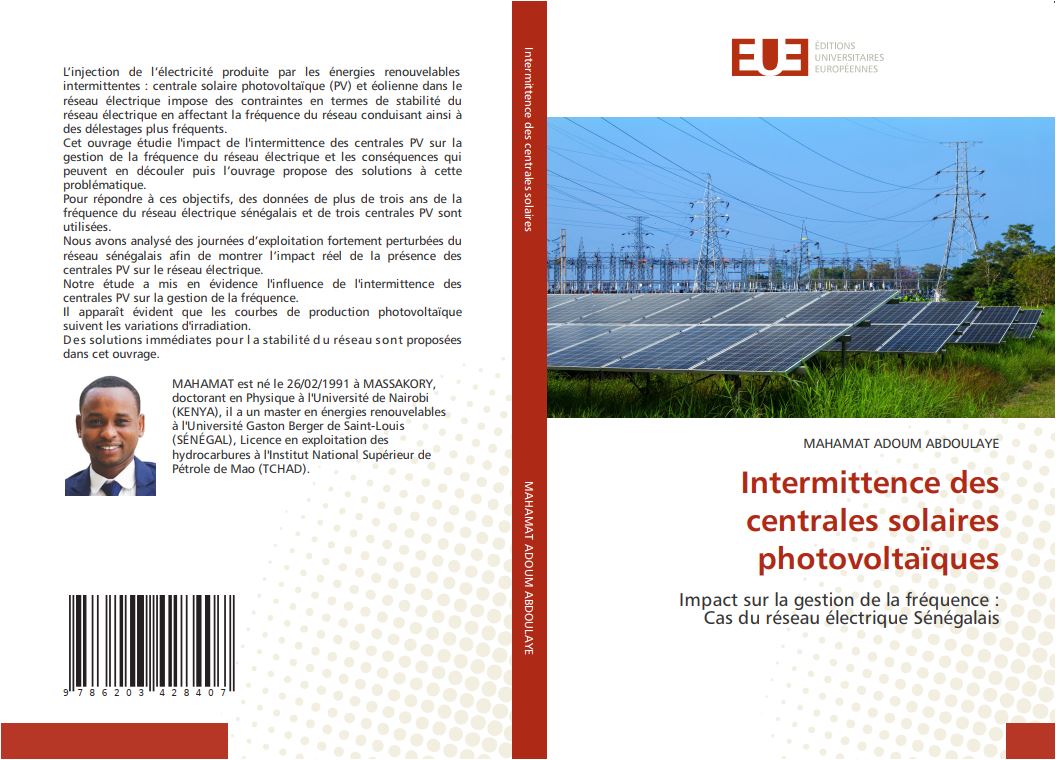 Mahamat2014's tweet photo. The #energytransition is possible thanks to the gradual, large-scale and controlled integration of photovoltaic solar power plants into the electricity grid.

I am pleased to present to you my book on the intermittence of photovoltaic solar power plants. https://t.co/jumav0bGxc